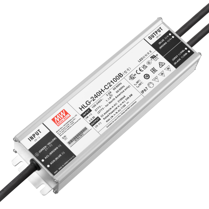 Driver LED Meanwell 240W 90-305VAC 2100A IP67 Driver LED Meanwell 240W 90-305VAC 2100A IP67