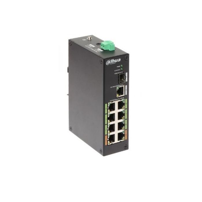 (Dh-Lr2110-8Et-120-V2) Dahua Switch Industrial 8 Puertos Epoe