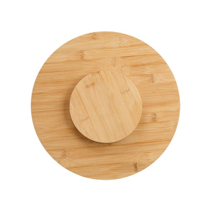 Kinvara Tabla Bambú Giratoria Natural 50x2.5x50 cm 2