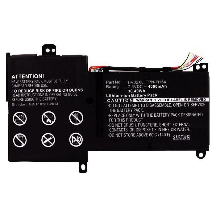 CoreParts Laptop Battery for HP 30Wh Li-ion 7.6V 4000mAh Black, Pavilion X360 11.6, Pavilion X360 11-K, Pavilion x360 11-K013CL, Pavilion 2 CoreParts Laptop Battery for HP 30Wh Li-ion 7.6V 4000mAh Black, Pavilion X360 11.6, Pavilion X360 11-K, Pavilion x360 11-K013CL, Pavilion 2
