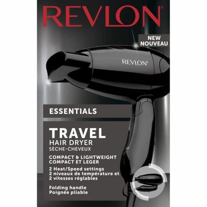 REVLON RVDR5305E - Secador de viaje - 1200 W - 2 calores - 2 velocidades - Asa plegable de doble voltaje 1