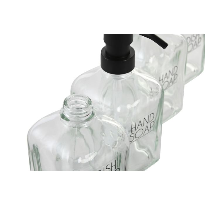 Dosificador Basicos DKD Home Decor Negro Blanco 11 x 22 x 23 cm Set de 3 (4 Unidades) 3 Dosificador Basicos DKD Home Decor Negro Blanco 11 x 22 x 23 cm Set de 3 (4 Unidades) 3