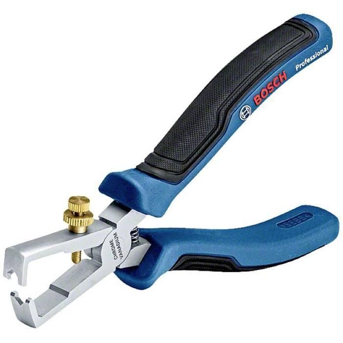 Bosch Professional Alicates Pelacables 160 mm, Ajuste Preciso 0-10mm², Mangos Ergonómicos Softgrip, Acero Cromo-Vanadio para Durabilidad 0 Bosch Professional Alicates Pelacables 160 mm, Ajuste Preciso 0-10mm², Mangos Ergonómicos Softgrip, Acero Cromo-Vanadio para Durabilidad 0
