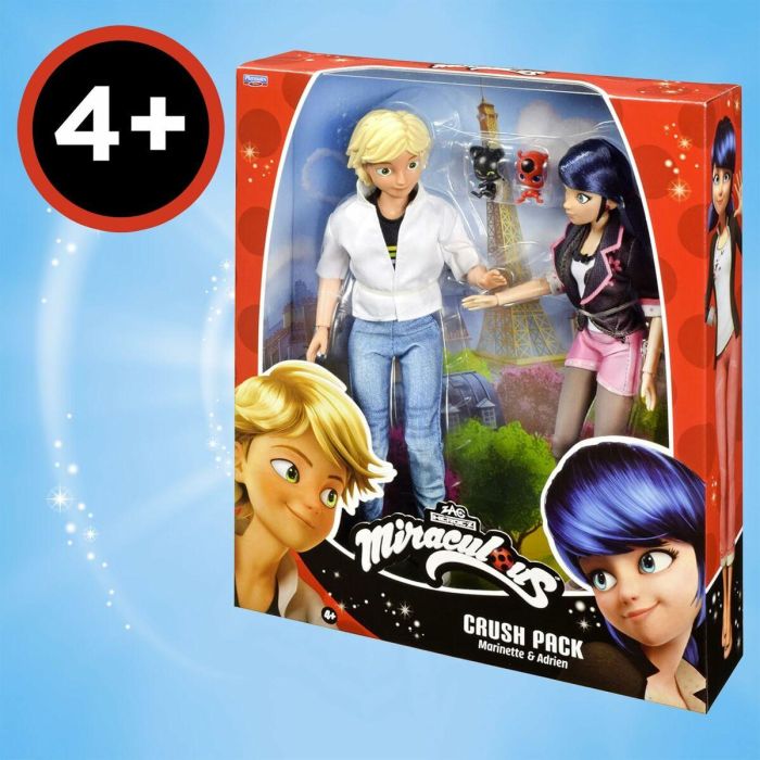 Bandai Pack de 2 Muñecos Miraculous Marinette y Adrien P50377 - 26 cm 6