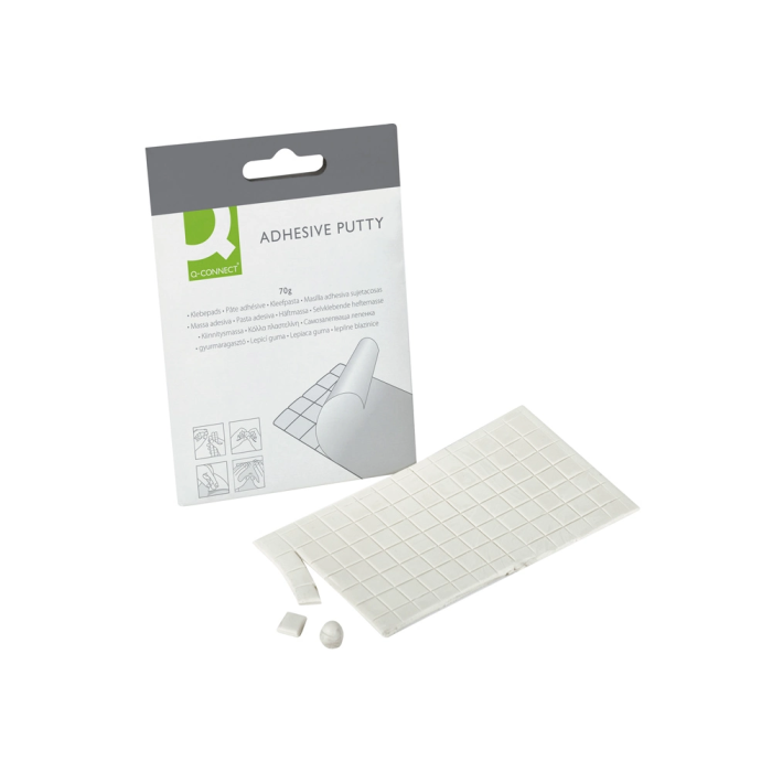 Q-connect Masilla Adhesiva Quita y Pon Reutilizable 70g 1