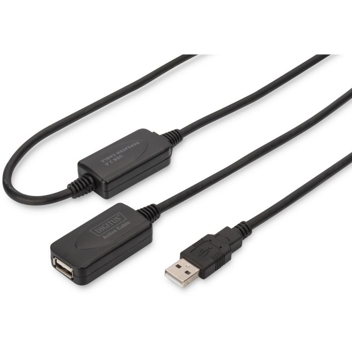 Digitus Cable Repetidor USB 2.0 Tipo A Macho a Hembra, 20 Metros