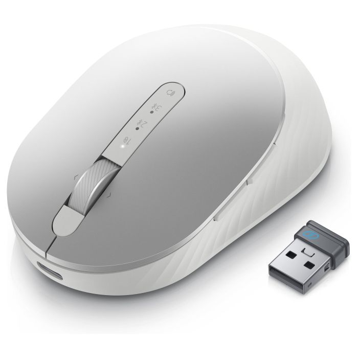 Dell MS7421W - Ratón inalámbrico óptico de 7 botones programables, 1600 ppp, batería recargable USB-C, Bluetooth 5.0, color plateado platino Dell MS7421W - Ratón inalámbrico óptico de 7 botones programables, 1600 ppp, batería recargable USB-C, Bluetooth 5.0, color plateado platino