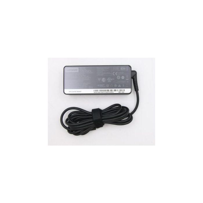 Lenovo 65W AC power adapter with USB Type-C interface, 20V output, compatible with various Lenovo ThinkPad and Yoga models.