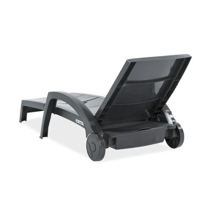 Shaf Tumbona Plegable con Ruedas Ocean Antracita 100x74x42 cm Resistente UV Agua 2