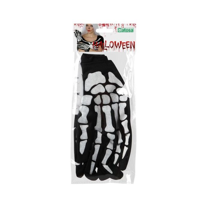 Guantes Halloween Negro Esqueleto Pequeño 1 Guantes Halloween Negro Esqueleto Pequeño 1
