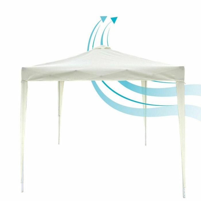 Cenador Aktive 300 x 250 x 300 cm Tela Acero Blanco 1 Cenador Aktive 300 x 250 x 300 cm Tela Acero Blanco 1