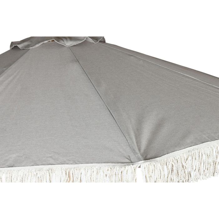 DKD Home Decor Parasol Cuadrado Inclinable para Terraza y Jardín de Algodón y Acero, 246x246 cm, Altura 240 cm, Colección Woodcol 2
