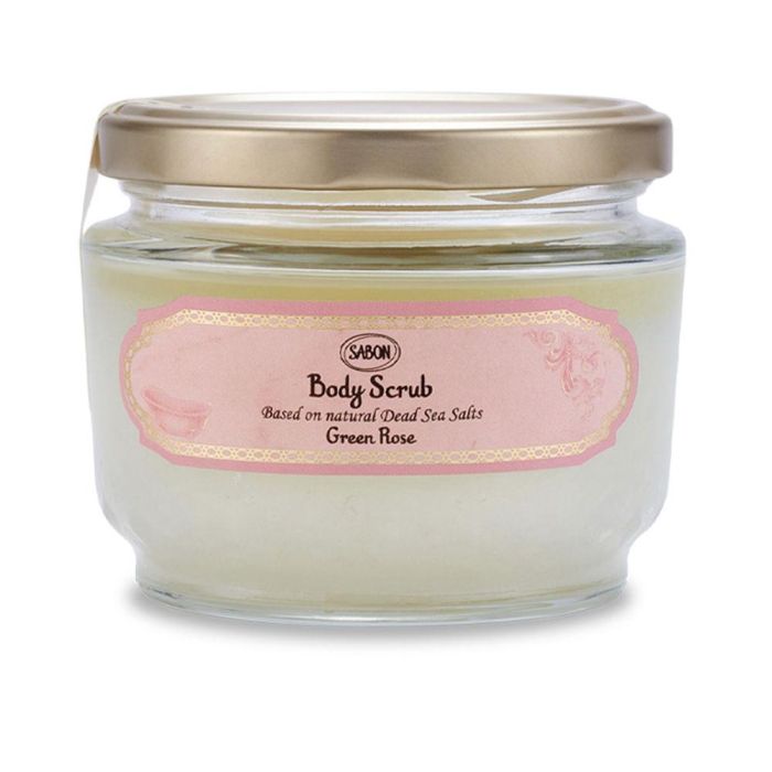 Sabon Exfoliante Corporal BODY SCRUB Green Rose 320 gr Sales Mar Muerto para Piel Radiante