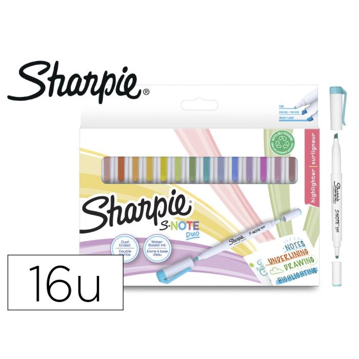 Sharpie Rotuladores Creativos S-Note Duo C-Surtidos Estuche 16 Ud