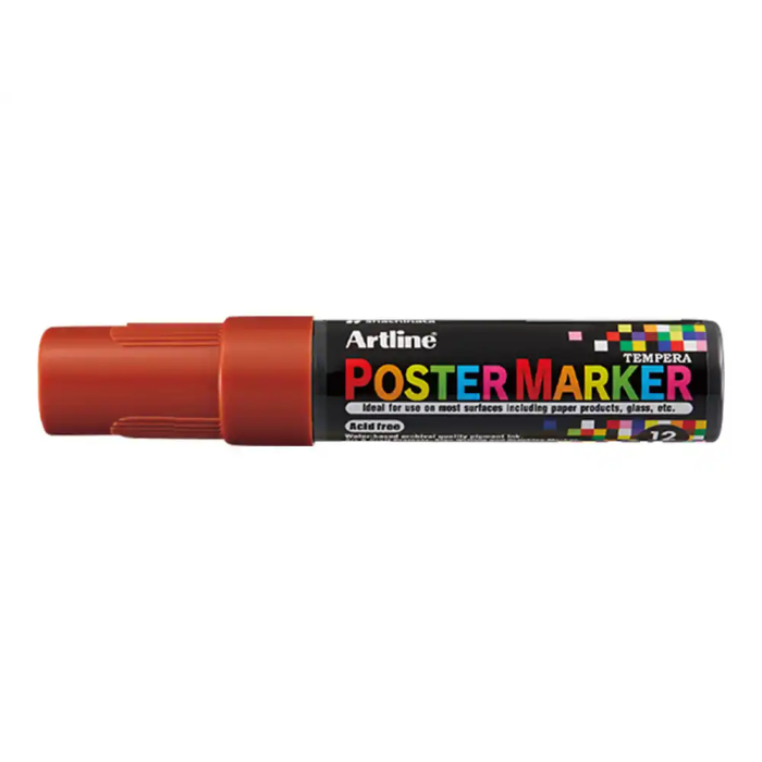 Artline Rotulador Poster Marker EPP-12 Punta Rectangular 12 mm Marron 1