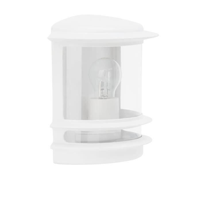 HOLLYWOOD-Aplique de exterior Al. 25 cm Blanco brillante 1 HOLLYWOOD-Aplique de exterior Al. 25 cm Blanco brillante 1