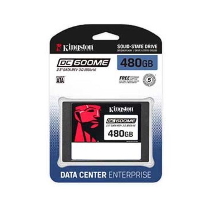 Kingston SSD DC600M 480 GB SATA III 2.5" - Disco Duro Interno Empresarial con Cifrado AES 256-bit y 3D TLC NAND - Hasta 560 MB/s Lectura - Para Servidores y Estaciones de Trabajo