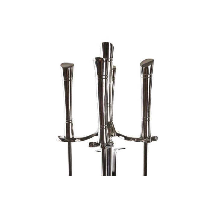 Chimenea Moderno DKD Home Decor Plateado 3 x 69 x 11 cm Set de 4 2