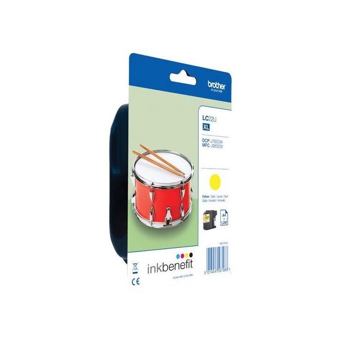 BROTHER Cartucho de tinta amarilla para DCPJ785DW