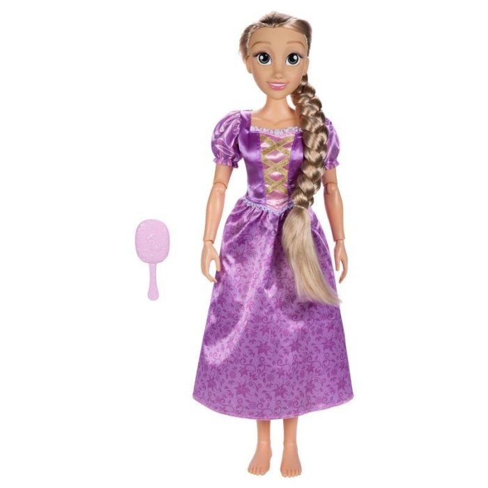 Disney Muñeca Princesa Rapunzel 80 cm, Gran Figura con Atuendo y Cepillo Incluido, Juguete de PVC para Niñas de 3 Años en Adelante. 3 Disney Muñeca Princesa Rapunzel 80 cm, Gran Figura con Atuendo y Cepillo Incluido, Juguete de PVC para Niñas de 3 Años en Adelante. 3
