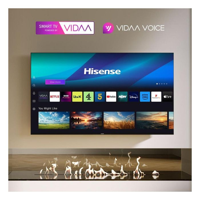 Hisense 75E6NT - Televisor Smart TV 4K Ultra HD 75" (189 cm) LED, VIDAA, HDR10+, Dolby Vision, 60 Hz, 3x HDMI, WiFi, Bluetooth, Negro 2
