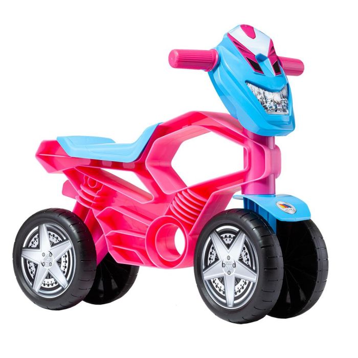 Molto 21201 Moto Correpasillos Mi Primera Cross Rosa con 4 Ruedas para Estabilidad y Seguridad, Edad +12 Meses