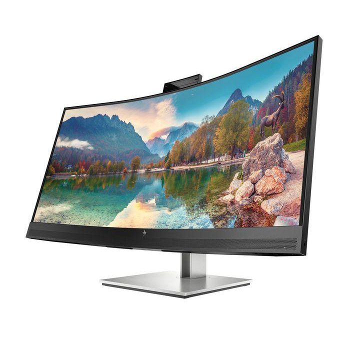 HP E34m G4 Monitor WQHD Curvo USB-C para Conferencias, Certificado Zoom, Webcam 5MP, Altavoces, Mics, Carga 65W 19