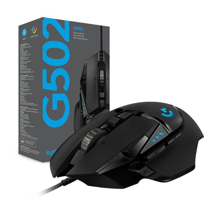 Logitech 910-005470 Ratón Gaming G502 Hero 25600 DPI RGB LIGHTSYNC, 11 Botones Programables, Peso Ajustable y Negro 18 Logitech 910-005470 Ratón Gaming G502 Hero 25600 DPI RGB LIGHTSYNC, 11 Botones Programables, Peso Ajustable y Negro 18
