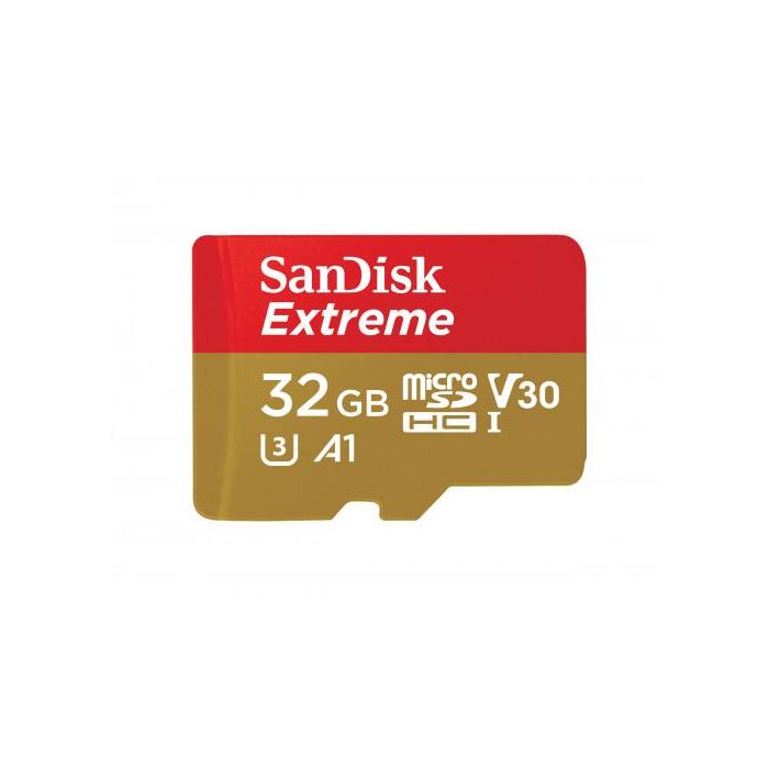 Tarjeta de Memoria SanDisk Extreme 32GB microSD HC UHS-I con Adaptador/ Clase 10/ 100MBs