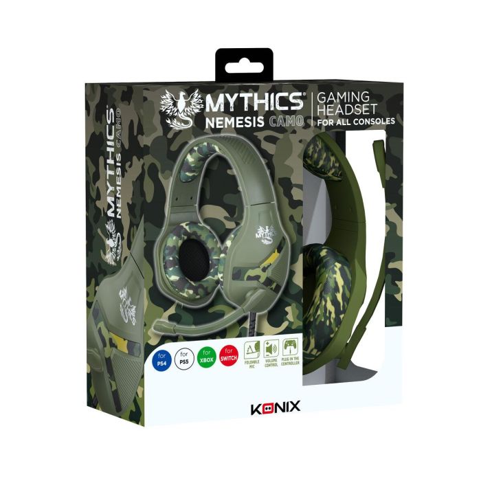 Auriculares con Micrófono KONIX KX MY UNIV NEMESIS CAMO Negro Multicolor 1 Auriculares con Micrófono KONIX KX MY UNIV NEMESIS CAMO Negro Multicolor 1