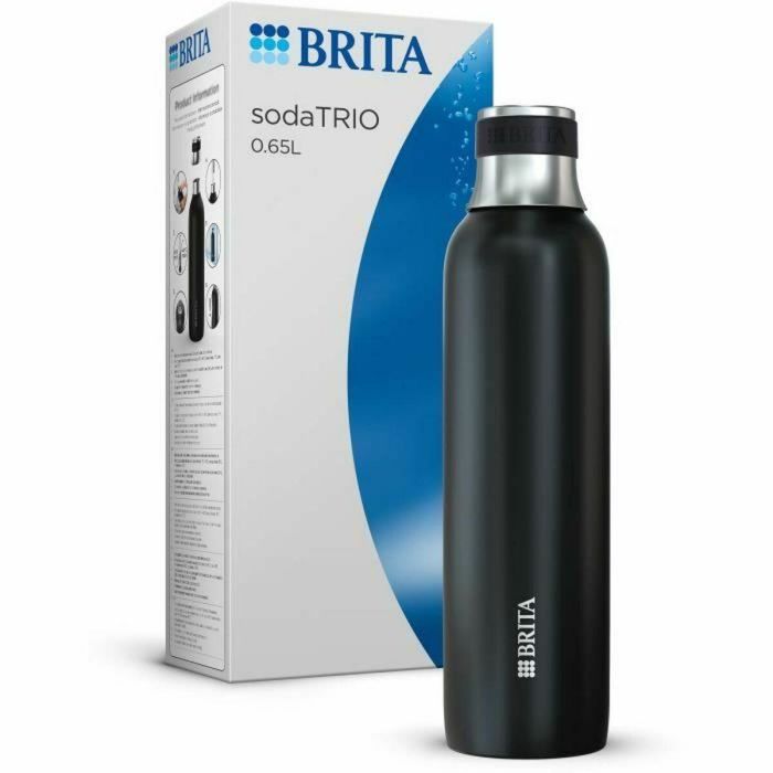 Brita Botella para Refresco TRIO - Acero Inoxidable - 0,65 L - Negro - BRI4006387118488