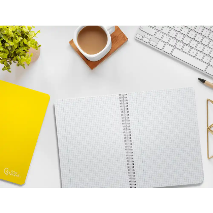Liderpapel Cuaderno espiral Witty A5 tapa dura 80 hojas 90gr cuadro 4mm con margen color amarillo 7 Liderpapel Cuaderno espiral Witty A5 tapa dura 80 hojas 90gr cuadro 4mm con margen color amarillo 7