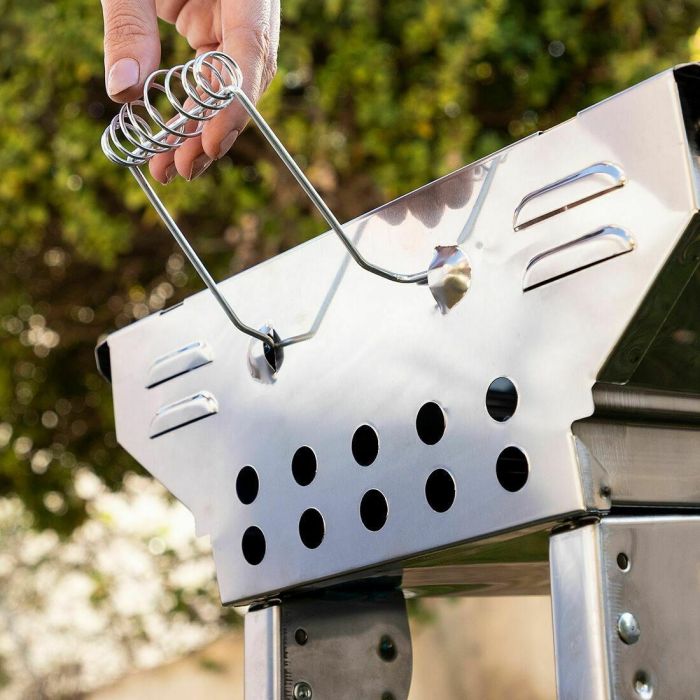 Pack Barbacoa Plegable de Acero Inoxidable para Carbón y Encendedor Eléctrico Recargable y Flexible InnovaGoods 26