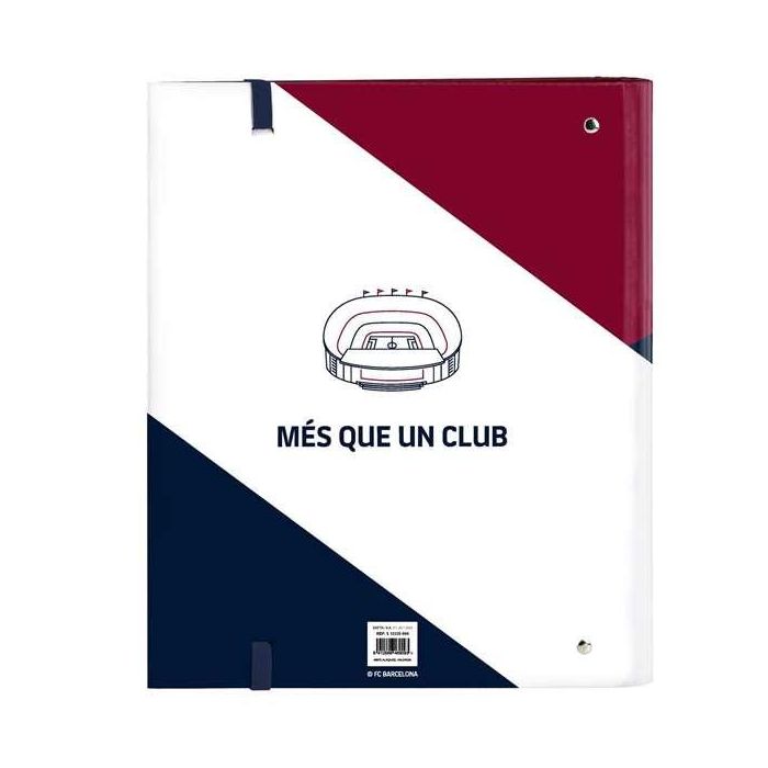 Carpeta de anillas F.C. Barcelona Corporativa A4 Azul Granate (27 x 32 x 3.5 cm) (35 mm) 1