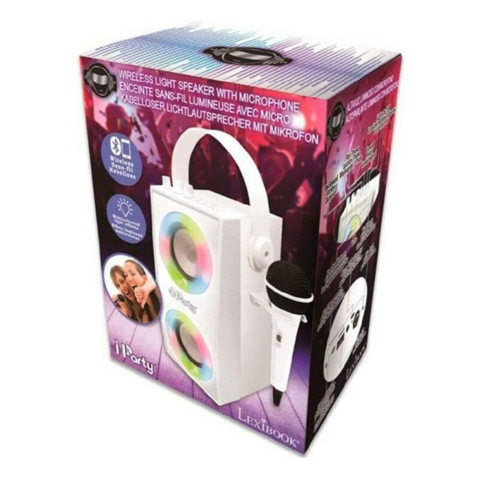 Lexibook iParty Altavoz Bluetooth Portátil con Micrófono y Efectos de Luz, Sonido Potente 24W, Bluetooth 5.0, USB, SD, Aux 7 Lexibook iParty Altavoz Bluetooth Portátil con Micrófono y Efectos de Luz, Sonido Potente 24W, Bluetooth 5.0, USB, SD, Aux 7