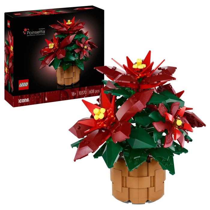 LEGO 10370 Icons Flor de Pascua, Juego Construcción 608 Piezas, 18+ Años 3