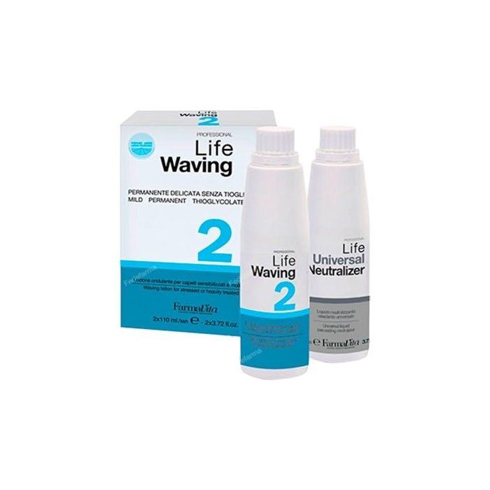 Farmavita Life Waving Permanente Ondulante con Cisteamina para Cabello Sensibilizado y Tratado 2x110ml