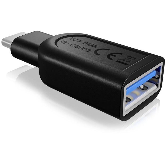 ICY BOX Adaptador USB-A a USB-C Negro