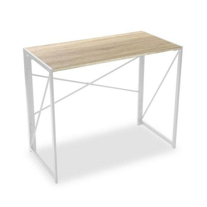 Mesa de Escritorio Versa Blanco Madera Metal 45 x 74 x 90 cm Plegable Mesa de Escritorio Versa Blanco Madera Metal 45 x 74 x 90 cm Plegable