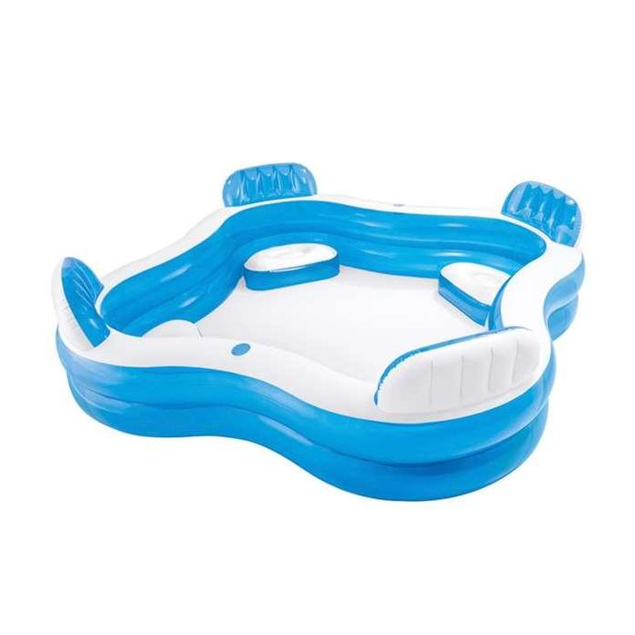 Piscina hinchable con 4 asientos (capacidad 990 litros) 229x229x66 cm Piscina hinchable con 4 asientos (capacidad 990 litros) 229x229x66 cm