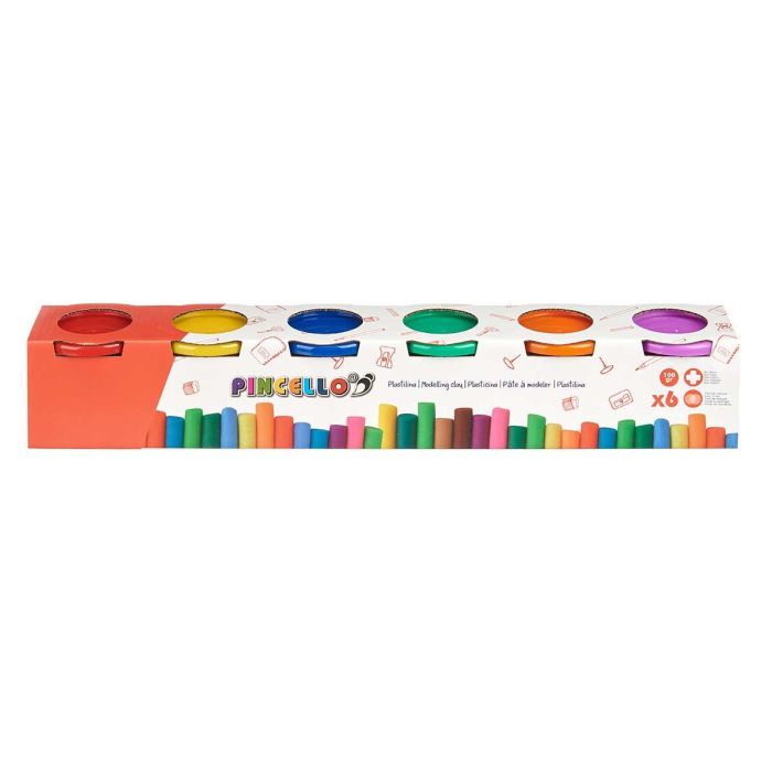 Set 6 Plastilinas 100 Gramos Pincello 43X7CM (12 Unidades) 2 Set 6 Plastilinas 100 Gramos Pincello 43X7CM (12 Unidades) 2