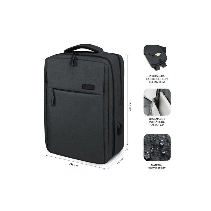 SUBBLIM Mochila Traveller Airpadding Backpack 15,6" Grey 3 SUBBLIM Mochila Traveller Airpadding Backpack 15,6" Grey 3