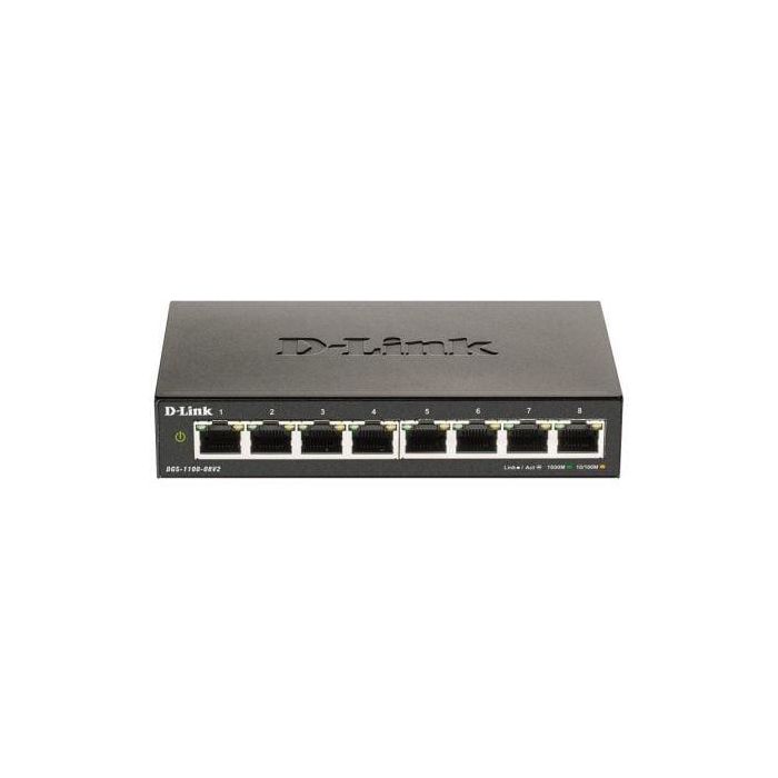 D-Link DGS-1100 Conmutador gestionado inteligente 8 Puertos Gigabit Ethernet RJ-45 16 Gbps con Tecnología Green y Capa 2 0 D-Link DGS-1100 Conmutador gestionado inteligente 8 Puertos Gigabit Ethernet RJ-45 16 Gbps con Tecnología Green y Capa 2 0