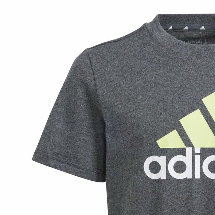 Camiseta de Manga Corta Infantil Adidas Essentials Big Logo Gris 3