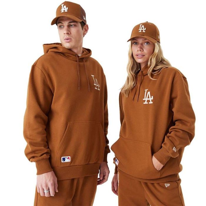 Sudadera con Capucha Unisex New Era League Essentials LA Dodgers Ocre XL 0 Sudadera con Capucha Unisex New Era League Essentials LA Dodgers Ocre XL 0