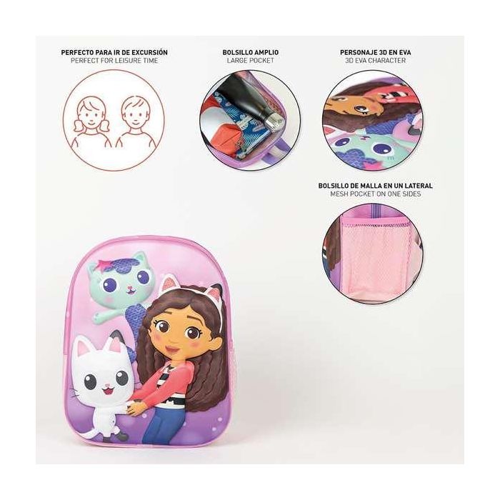 Mochila infantil 3D gabby´s dollhouse 25.0 x 31.0 x 10.0 cm 2