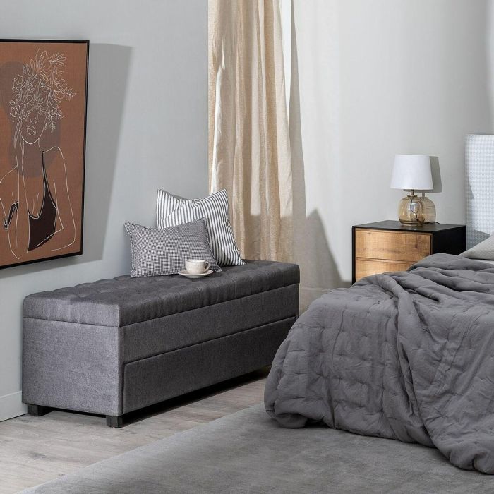 Baúl Tejido Sintético Madera 140 x 50 x 50 cm 7 Baúl Tejido Sintético Madera 140 x 50 x 50 cm 7