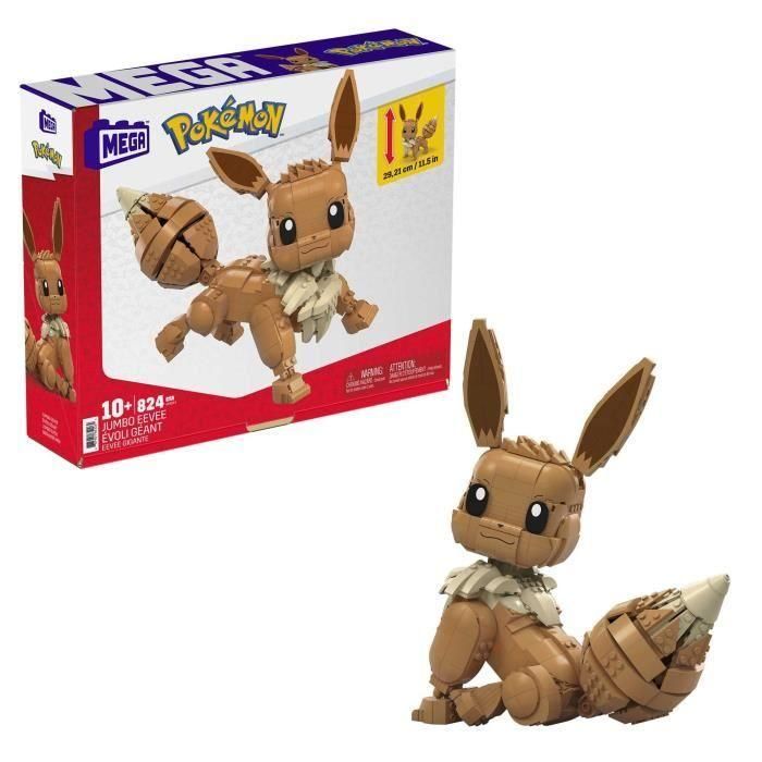 Mega Construx - Pokémon Eevee Giant - Ladrillos de construcción - 10 años y más Mega Construx - Pokémon Eevee Giant - Ladrillos de construcción - 10 años y más