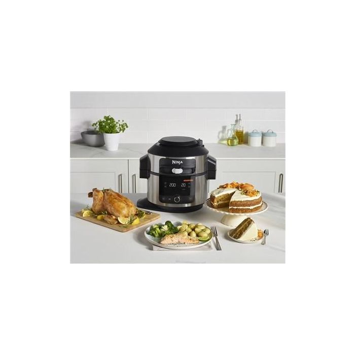 Ninja OL550EU Olla Eléctrica Multifunción SmartLid 11 en 1 Foodi, 6L, Cocina a Presión, Freidora de Aire, Vapor, Horneado 17