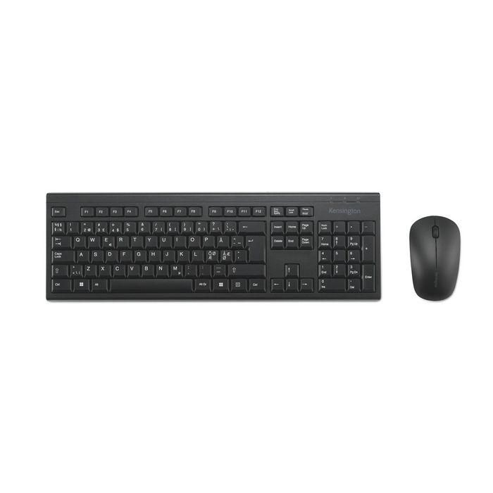 Kensington KM150 EQ Wireless Desktop Set - Teclado y Ratón Inalámbrico para Uso Profesional con Cifrado AES 3